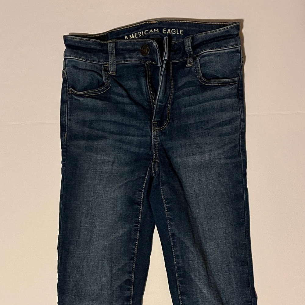 American Eagle Outfitters Dark Blue Hi-Rise Jegging Crop